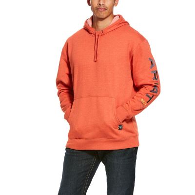 Ariat Rebar Graphic Turuncu Kapşonlu Sweatshirt Erkek (12580-953)